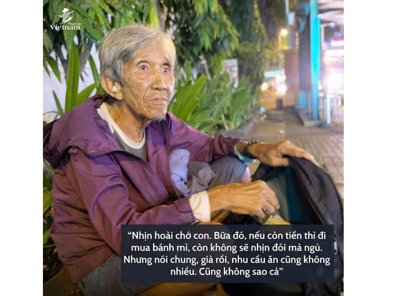 Hoàn cảnh đáng thương của cụ ông vô gia cư 70 tuổi ở Thành phố Hồ Chí Minh