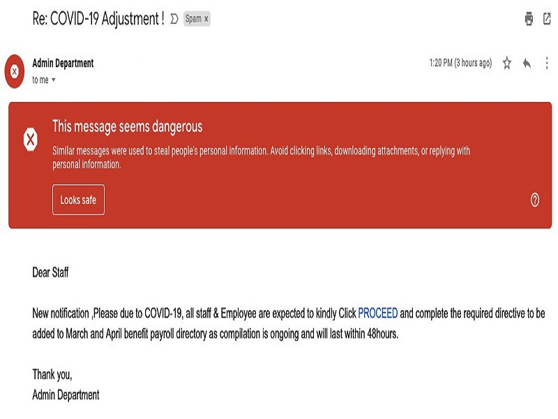 Lợi dụng Covid-19, hơn 18 triệu email lừa đảo được gửi tới người dùng Gmail