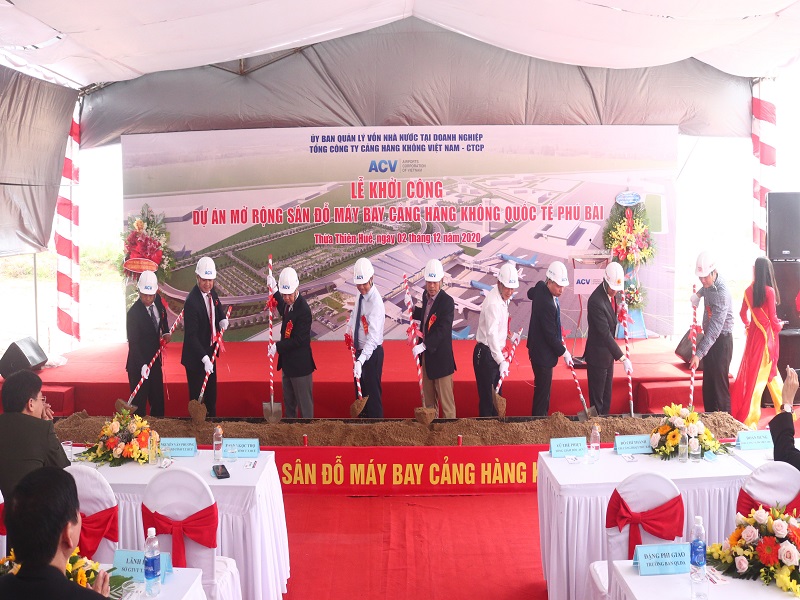 Mở rộng sân đỗ máy bay CHK Quốc tế Phú Bài