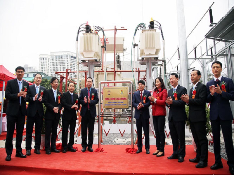 EVNHANOI gắn biển công trình ''Xây dựng trạm biến áp 110kV Minh Khai và nhánh rẽ