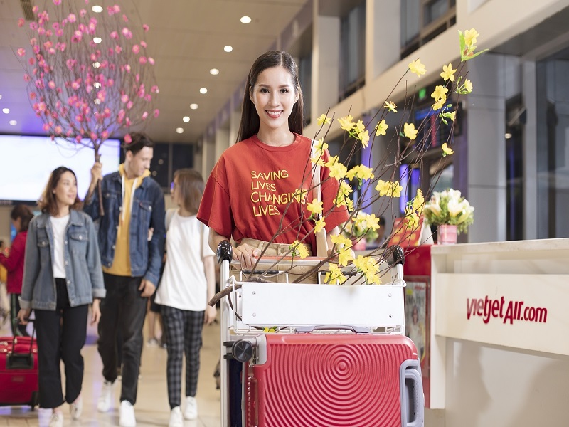 VietJet cung cấp dịch vụ vận chuyển mai, đào Tết Tân Sửu