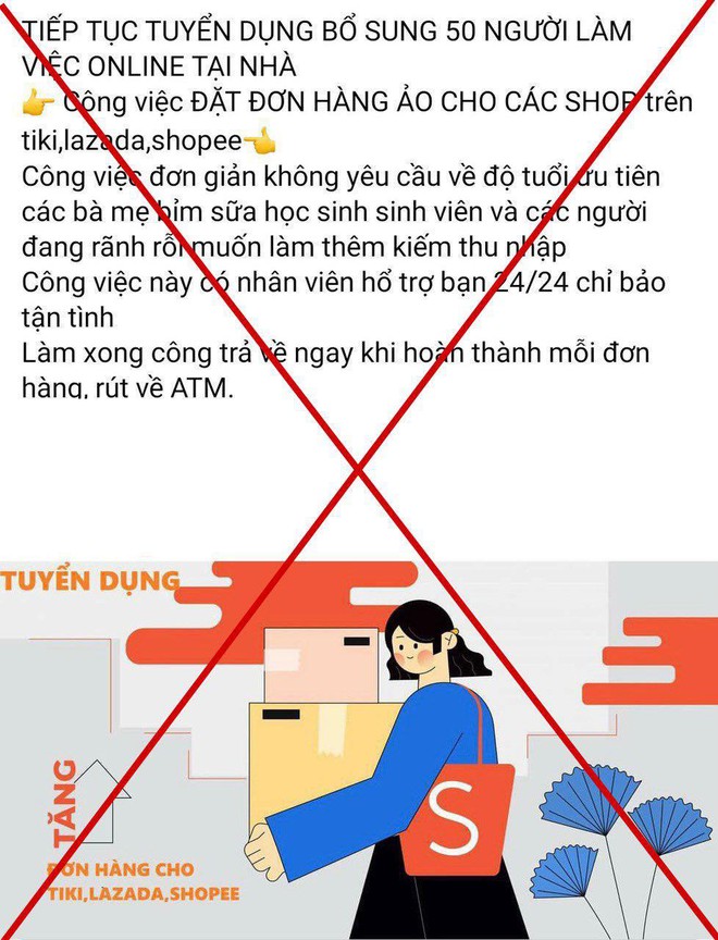 Cảnh báo các ứng dụng, website chuyên đặt đơn hàng ảo