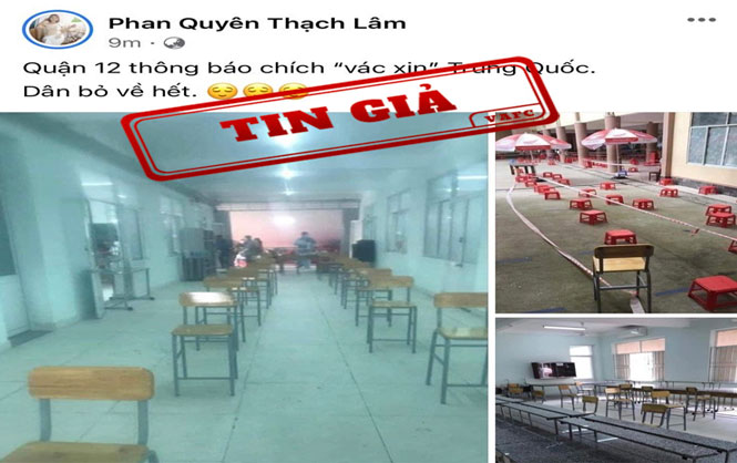 Cảnh báo thông tin giả ''tiêm vắc xin Trung Quốc, người dân bỏ về hết''