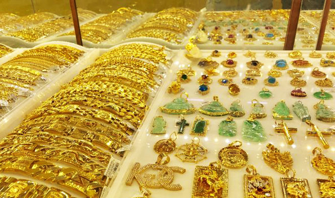 Đầu tuần, giá vàng trong nước tăng