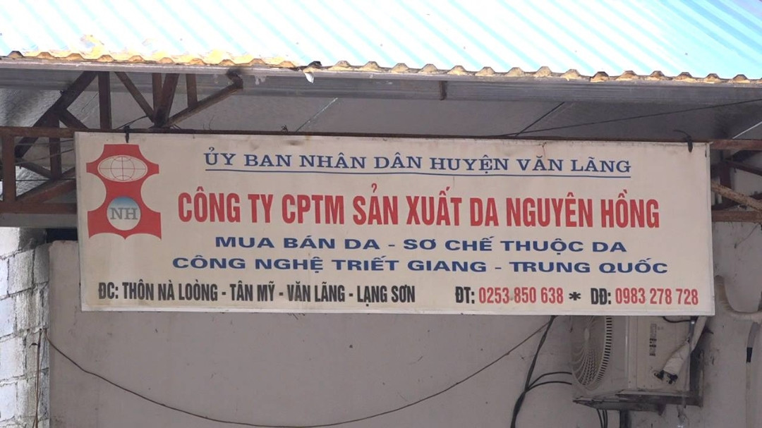Lạng Sơn: Gây ô nhiễm môi trường nghiêm trọng Công ty CPTM sản xuất da Nguyên Hồng bị thanh tra